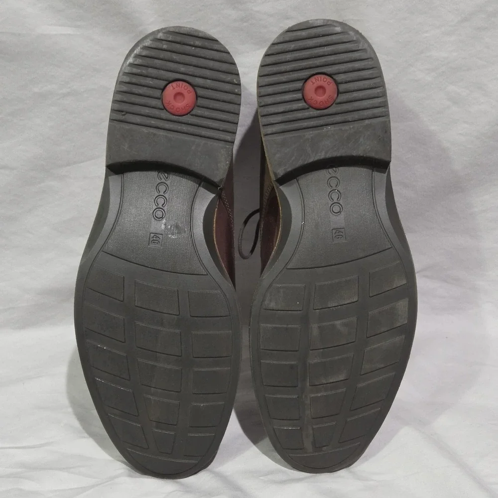ECCO Kenton Plain Toe Oil Nubuck Leather Derby Oxford Shoe Sz EU 46‎ US 12 12.5